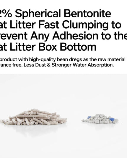 Pidan Tofu Cat Litter with Recycled Coffee Grounds & Bentonite Clay