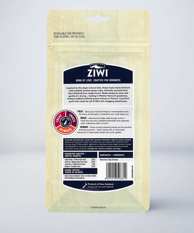 ZIWI® Peak Venison Green Tripe Dog Chews - 70g/2.4oz