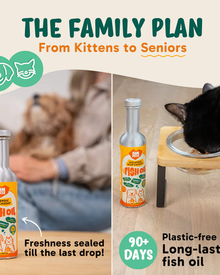FAM Pets Wild-Caught Icelandic Omega-3 Fish Oil for Pets - 2 Sizes