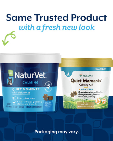 NaturVet Quiet Moments® Calming Soft Chews for Cats - 60 Soft Chews