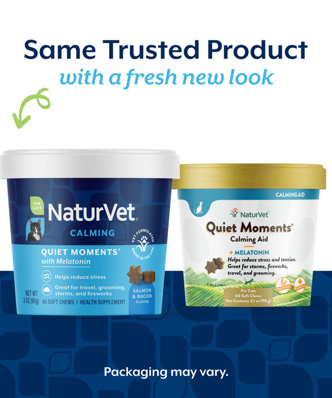 NaturVet Quiet Moments® Calming Soft Chews for Cats - 60 Soft Chews