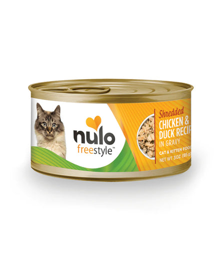 Nulo Cat Freestyle Shredded Chicken & Duck in Gravy Grain-Free Canned Cat Food - 3oz