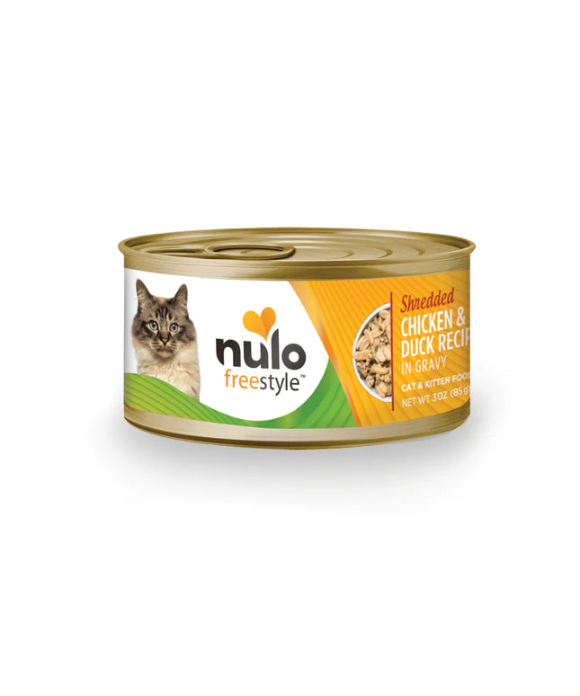 Nulo Cat Freestyle Shredded Chicken & Duck in Gravy Grain-Free Canned Cat Food - 3oz