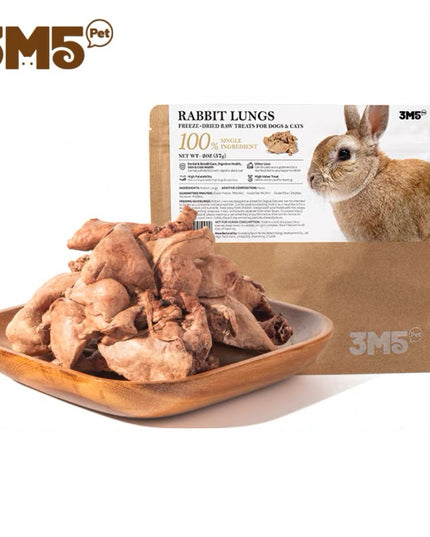 3M5PET Freeze-Dried Rabbit Lungs for Pets - 57g