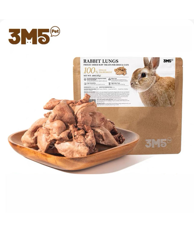 3M5PET Freeze-Dried Rabbit Lungs for Pets - 57g