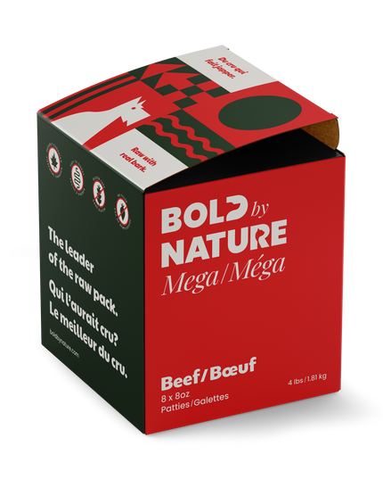 Bold by Nature Mega Beef Frozen Raw Food for Dogs