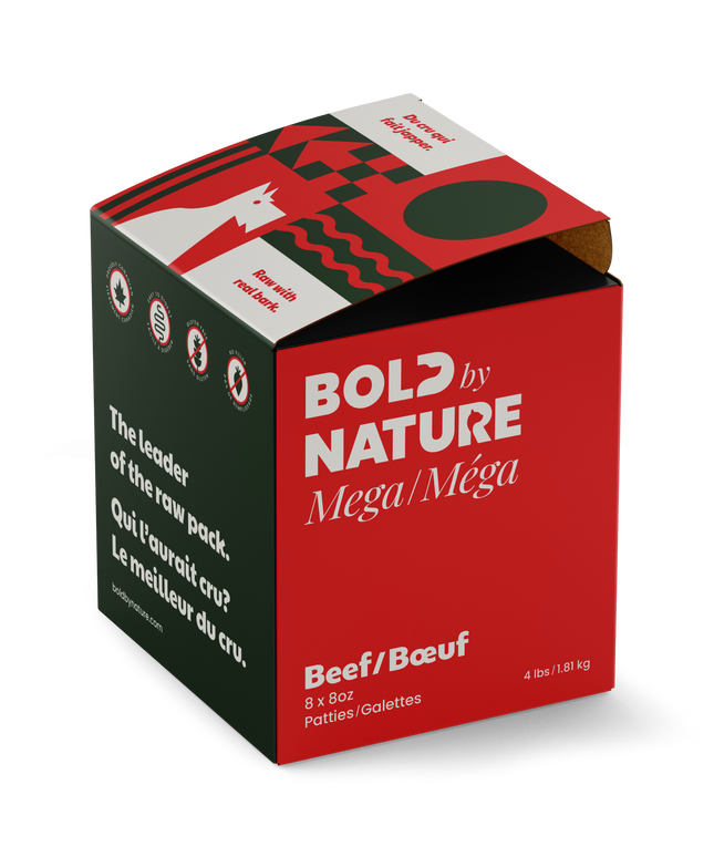 Bold by Nature Mega Beef Frozen Raw Food for Dogs