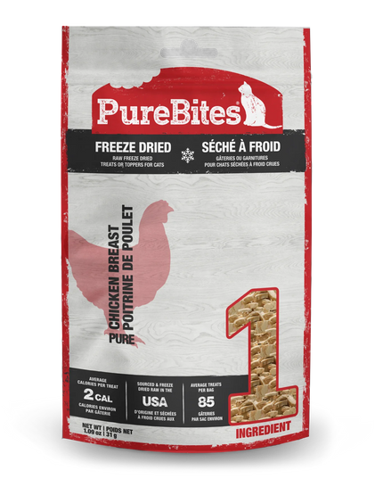 PureBites Freeze Dried Chicken Breast Cat Treats - 3 Sizes