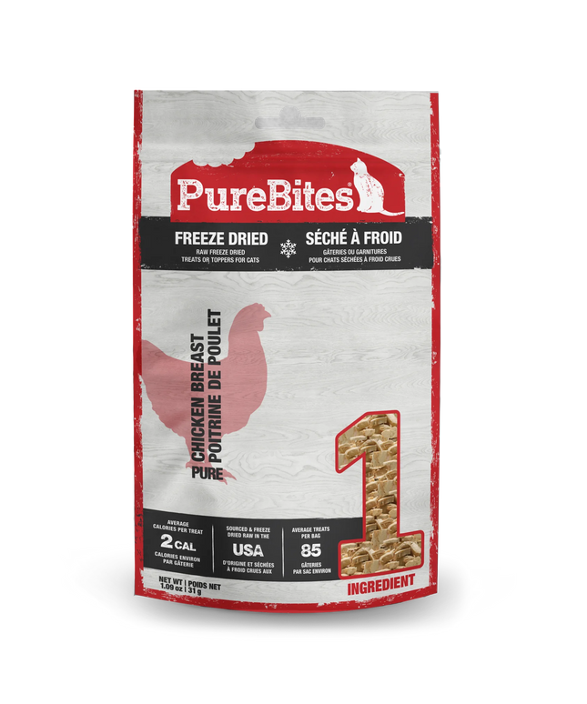 PureBites Freeze Dried Chicken Breast Cat Treats - 3 Sizes