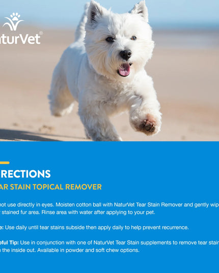 NaturVet 泪痕局部去除剂（4 盎司）