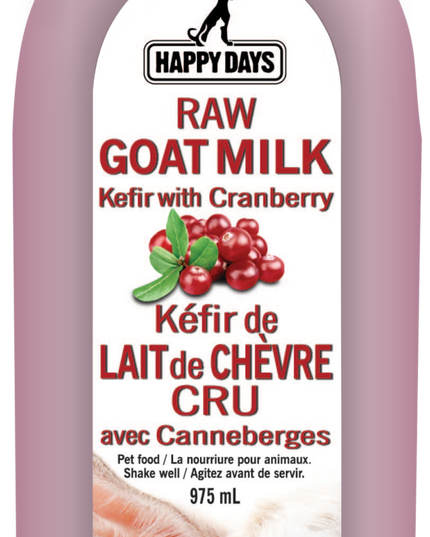 Happy Days Raw Goat Milk Kefir with Cranberry - 975ml