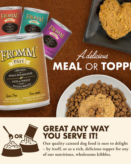 Fromm Chicken & Sweet Potato PÂTÉ Dog Canned Food - 345g/12.2oz