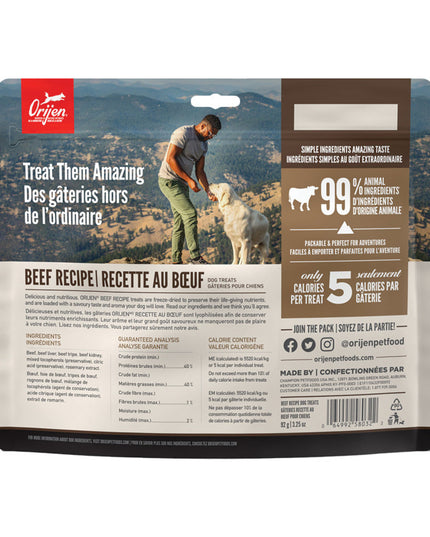Orijen Freeze-dried Dog Treats Beef Recipe - 92g