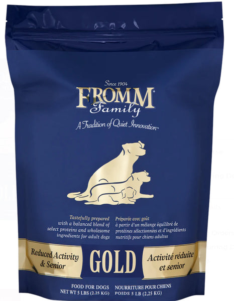Fromm gold for Reduced Activity and Senior Dogs