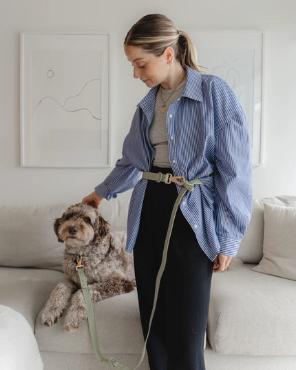 dexypaws® Waterproof Hands Free Dog Leash - Sage Green