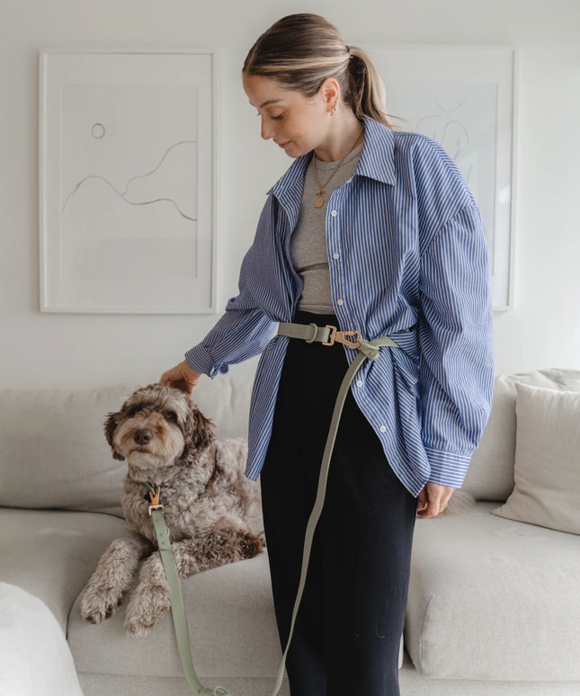 dexypaws® Waterproof Hands Free Dog Leash - Sage Green