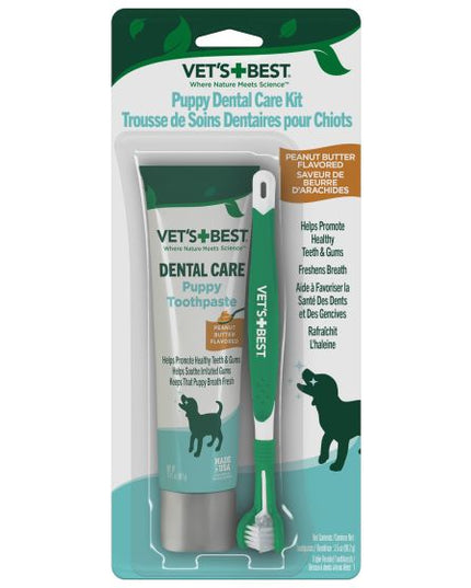 Vets Best Puppy Dental Care Kit Toothbrush And Gel 1pc