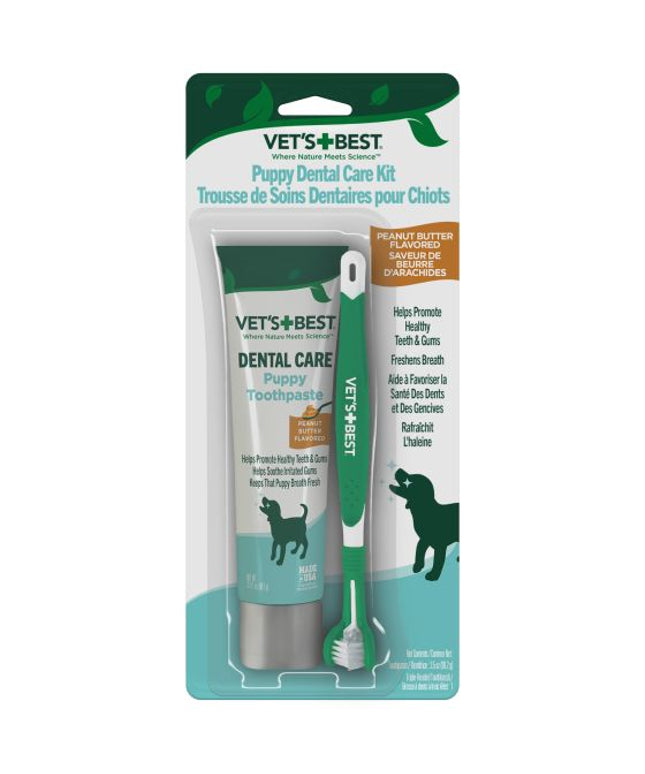 Vets Best Puppy Dental Care Kit Toothbrush And Gel 1pc