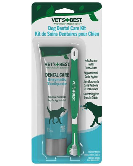 Vets Best Dental Care Kit Toothbrush And Gel Dog 1pc