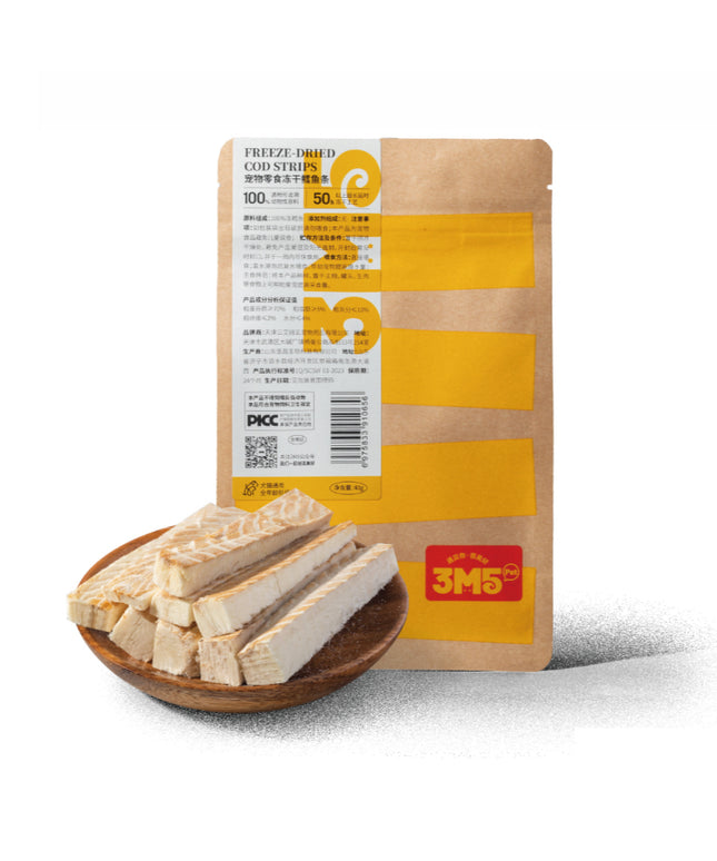 3M5PET Freeze-Dried Cod Strips for Pets - 40g