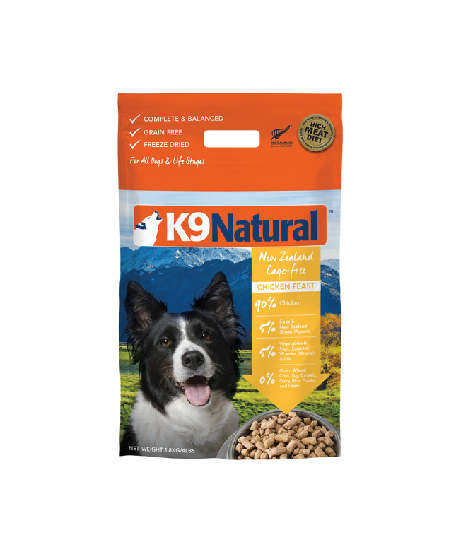 K9 Natural Chicken Feast Freeze-Dried Dog Food - 4 Sizes