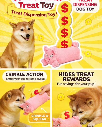 PurLab Piggy Bank Pet Toy - hide snacks