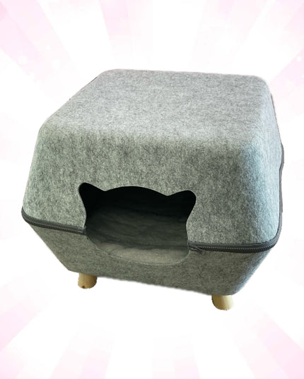 Light Gray Cozy Felt Pet House