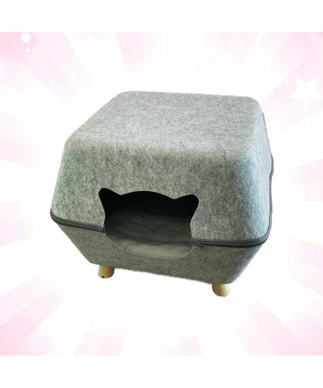 Light Gray Cozy Felt Pet House