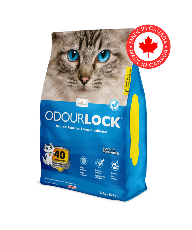 OdourLock Unscented Ultra Premium Clay Cat Litter - 12kg