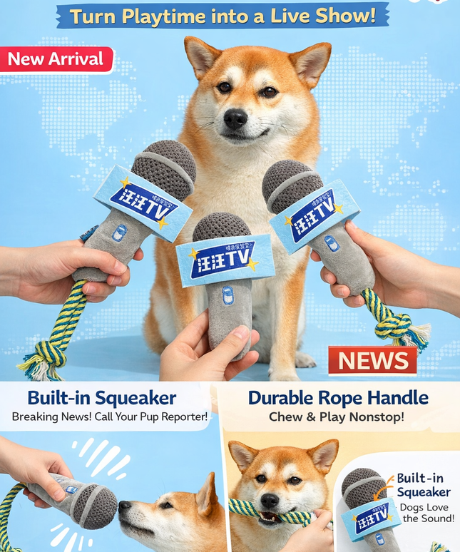 PurLab TV Microphone Dog Toy