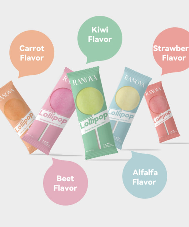 RANOVA Freeze-dried Chicken Lollipop with Paper Stick (5 Flavour)
