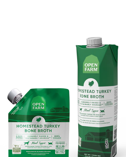 Open Farm Homestead Turkey Bone Broth Meal Topper - 2 Sizes