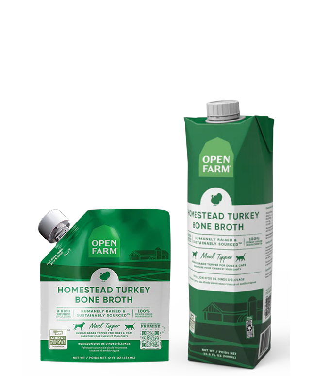 Open Farm Homestead Turkey Bone Broth Meal Topper - 2 Sizes