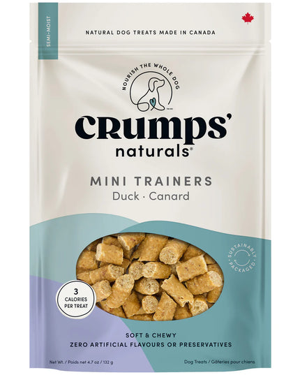 Crumps' Naturals Semi Moist Duck Mini Trainers Dog Trests - 2 Sizes