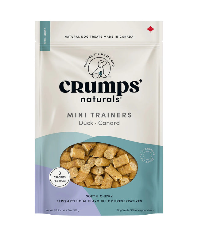 Crumps' Naturals Semi Moist Duck Mini Trainers Dog Trests - 2 Sizes
