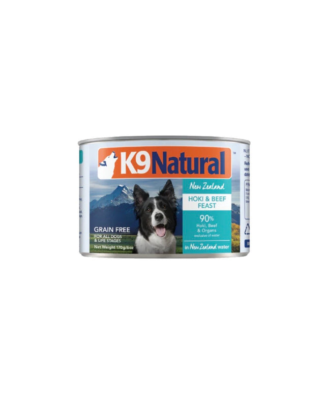 K9 Natural Hoki & Beef Feast Canned Dog Food - 2 Sizes