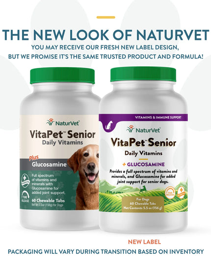 NaturalVet VitaPet™ Senior Daily Vitamins Chewable Tablets - 60ct