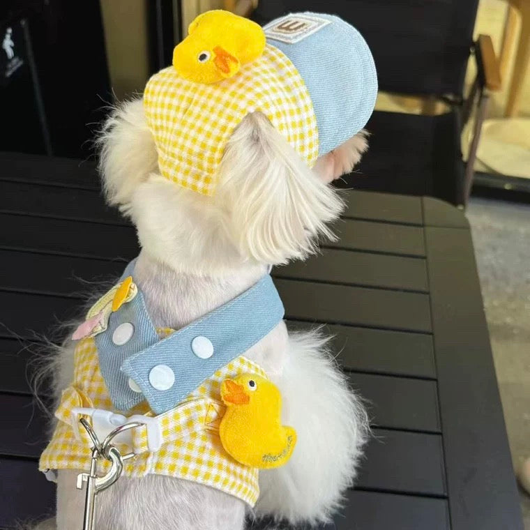 Cute Duck Harness with Sunhat (Leash Include)