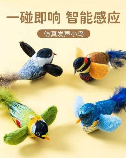 Realistic Sounding Bird Toy for Cat