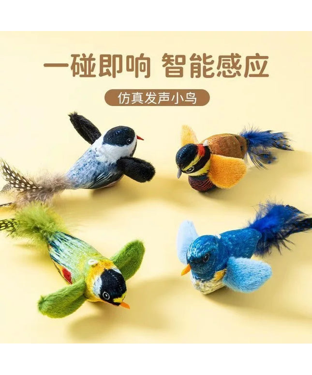 Realistic Sounding Bird Toy for Cat