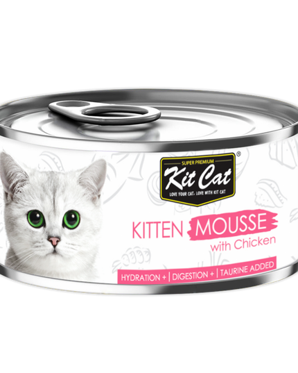 KitCat Kitten Mousse Canned Food for Cat - 80g (2 flavours)