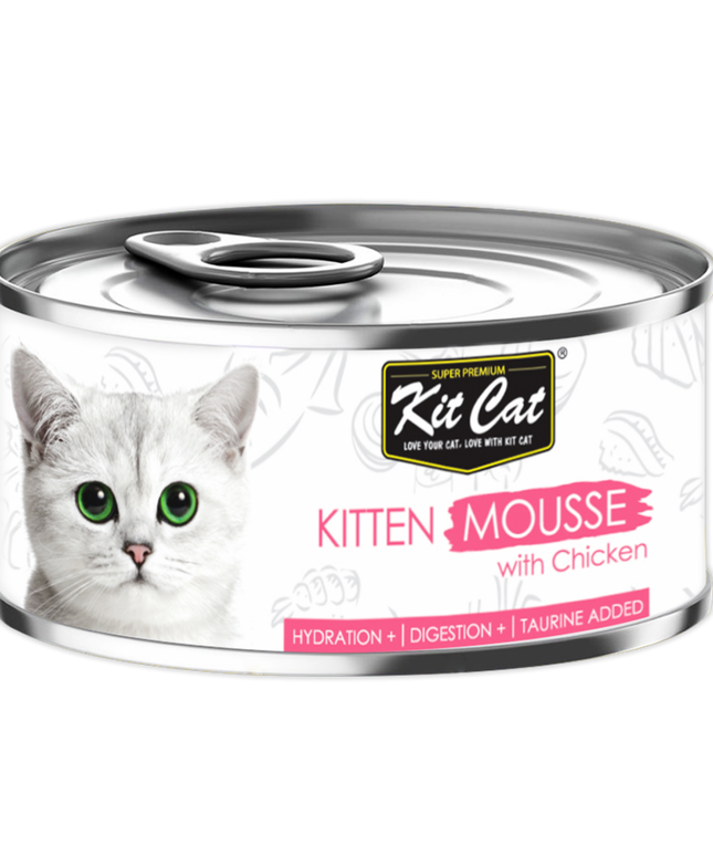 KitCat Kitten Mousse Canned Food for Cat - 80g (2 flavours)