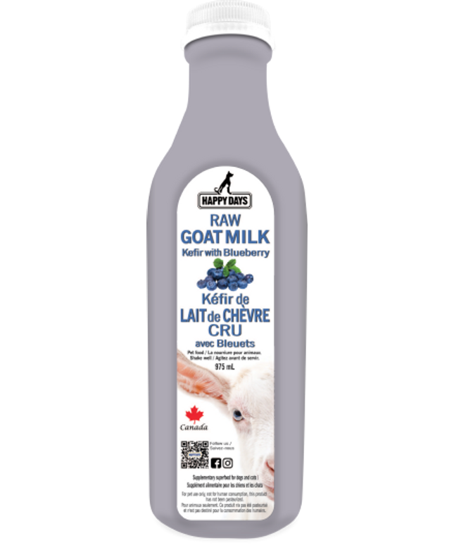 Happy Days Raw Goat Milk Kefir with Blueberry - 975ml