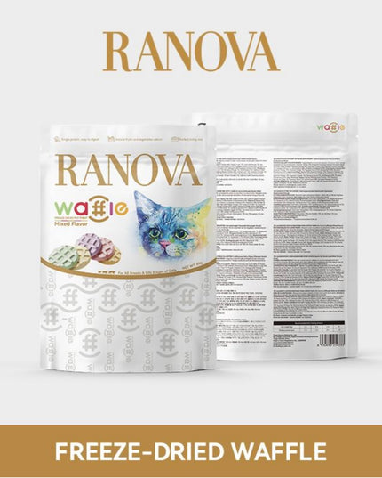 RANOVA Freeze-dried Chicken Waffle - 60g (Mix Flavour)