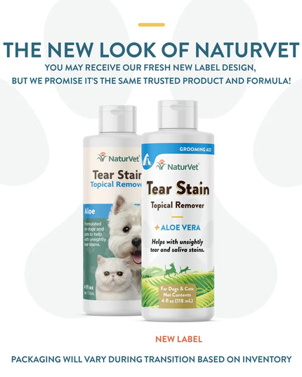 NaturVet 泪痕局部去除剂（4 盎司）