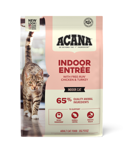 Acana Indoor Entrée Recipe with Poultry & Fish Cat Dry Food - 2 Sizes