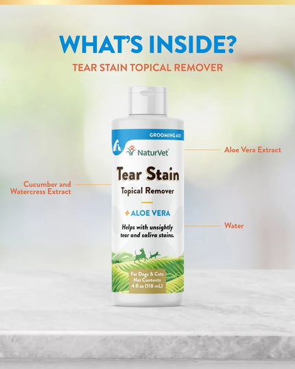 NaturVet 泪痕局部去除剂（4 盎司）