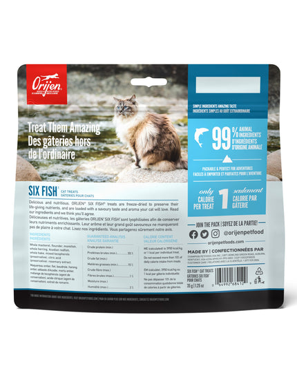Orijen Six Fish Freeze-dried Cat Treats 35g