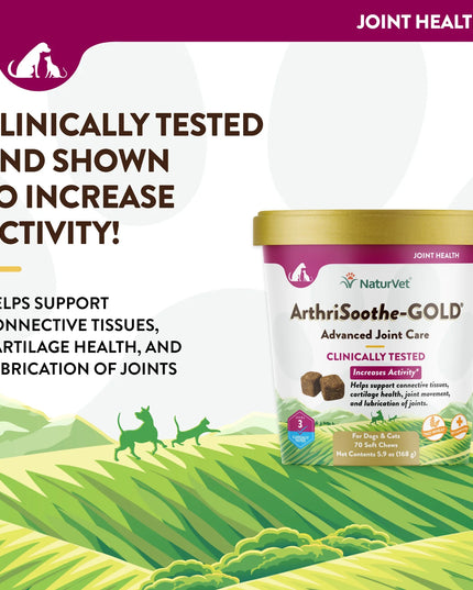NaturVet ArthriSoothe-GOLD® Advanced Care Soft Chews - 2 Size