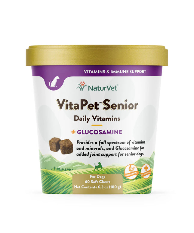 NaturVet VitaPet™ Senior Daily Vitamins plus Glucosamine Soft Chews
